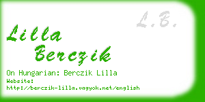 lilla berczik business card